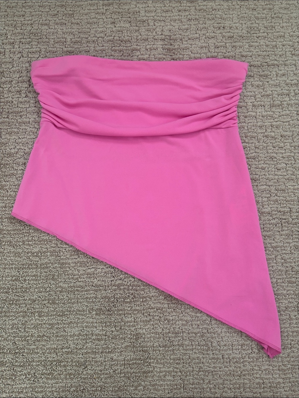 Urban Outfitters Strapless Asymmetrical Pink Top